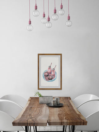 "Pink Sweets" Framed Painting Print, 12"x18"