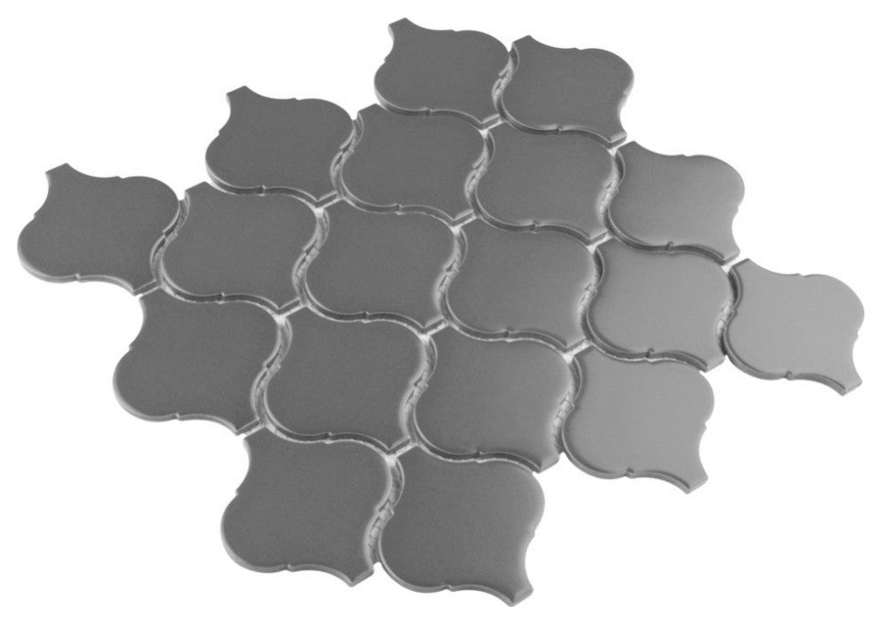 Metro Lantern Matte Dark Grey Porcelain Floor and Wall Tile