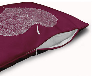 Leaf Study Accent Pillow With Removable Insert, Plum, 20"x20"