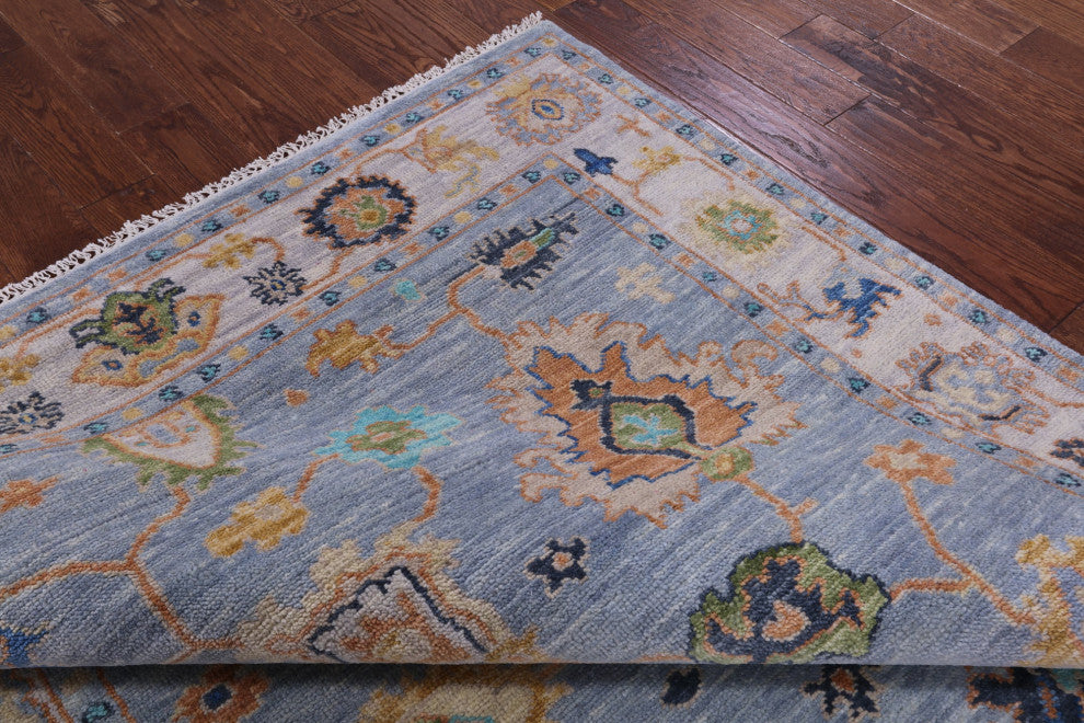 Turkish Oushak Handmade Wool Rug 6' 3" X 9' 0" - Q13659