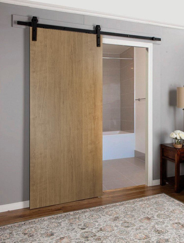 Sliding Barn Door 24 x 80 & 6.6FT Rail| Planum 0010 Smoky Walnut|