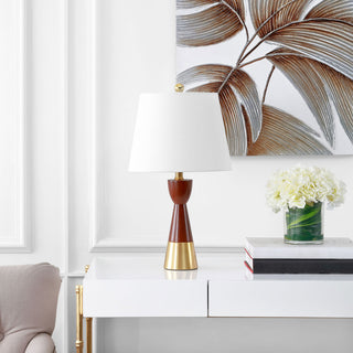 Safavieh Renni Table Lamp Set of 2 Brown/Brass Gold