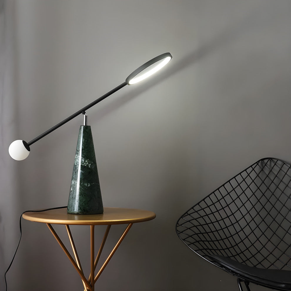 Herrliberg | Creative Office Marble LED Table Night Lamp, Black