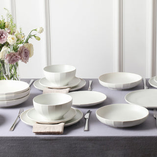 Stone Lain Rio Stoneware 12-Piece Dinnerware Set, Beige