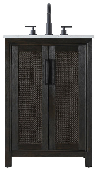 Home Living 24" Single Bathroom Vanity, Chocolate Oak
