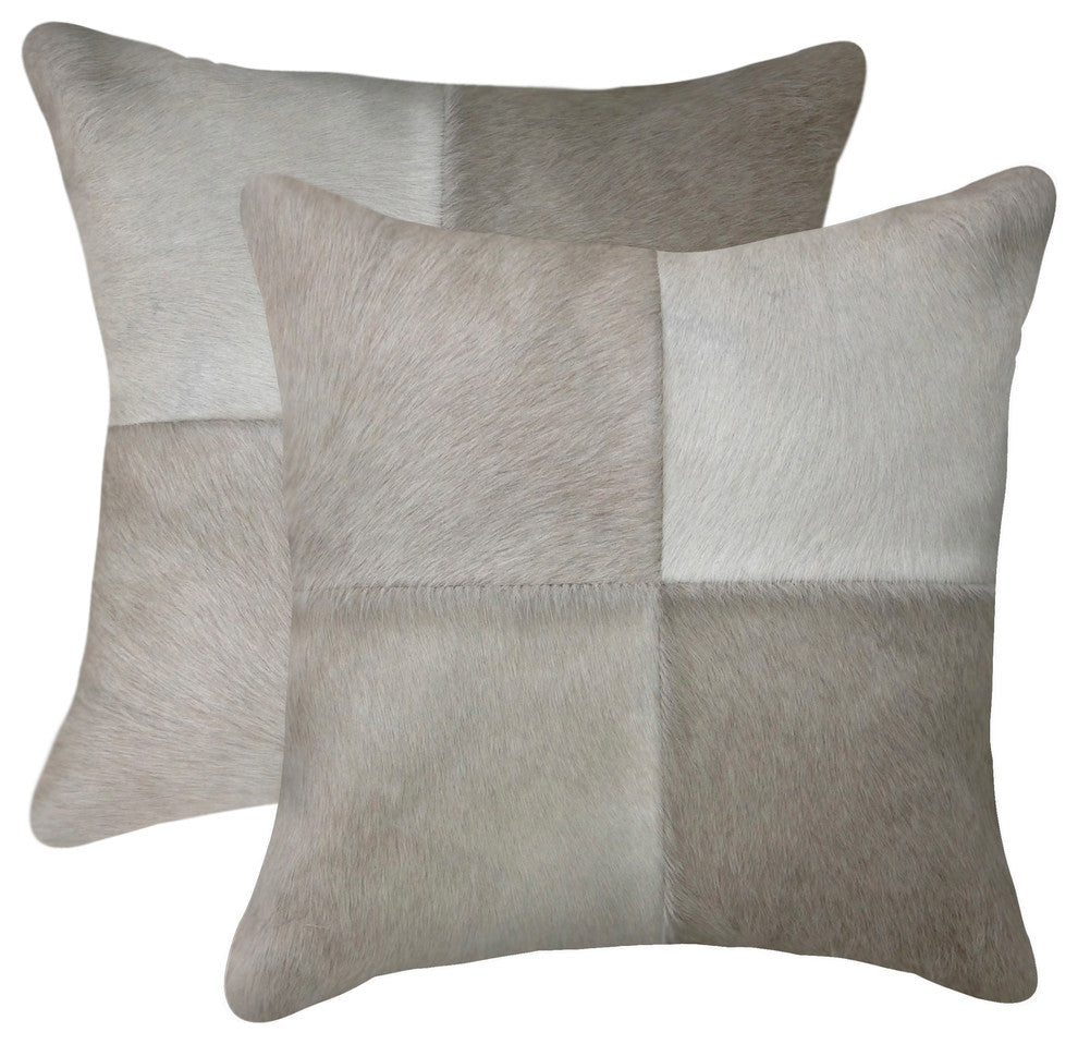 2-Pack Torino Quattro Pillow 18"x18", Gray