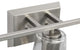 Vertex Collection Three-Light Brushed Nickel Clear Glass Contemporary Bath Light