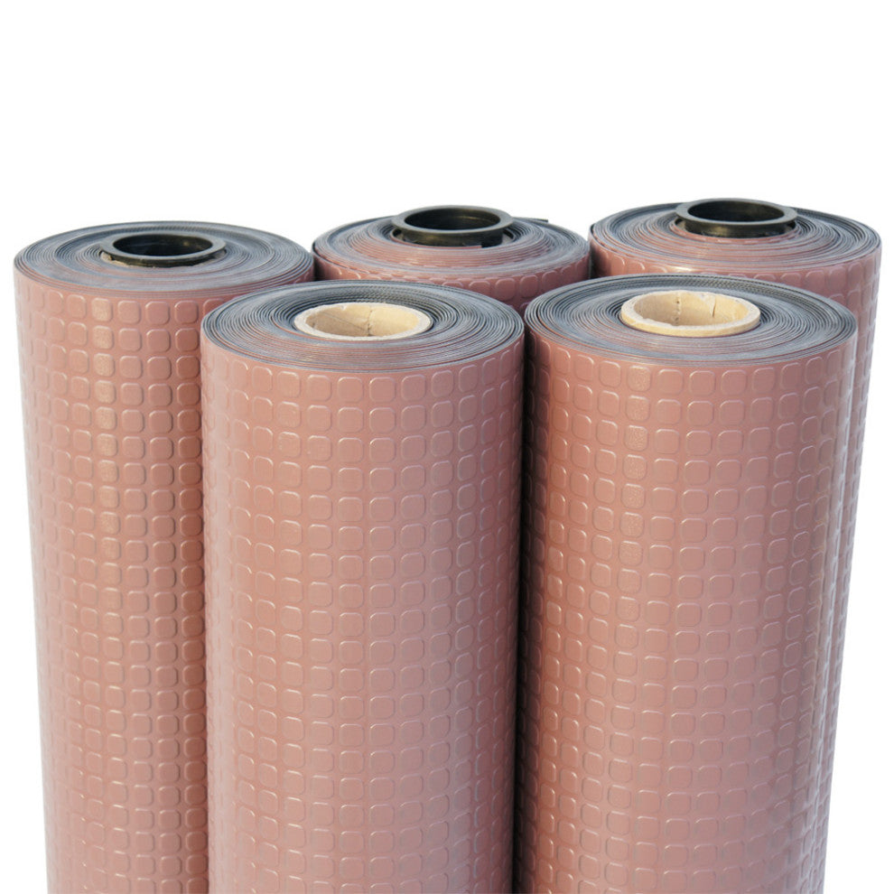 Rubber-Cal "Block-Grip" Rubber Flooring  - 3 Colors - Available in 17 Lengths, Brown, 4ft W X 35ft L