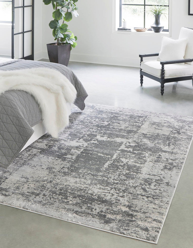 Unique Loom Elizabeth Finsbury Rug, Gray, 7'x10'