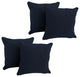 18" Double-Corded Solid Twill Square Throw Pillows With Inserts, Set of 4, Navy