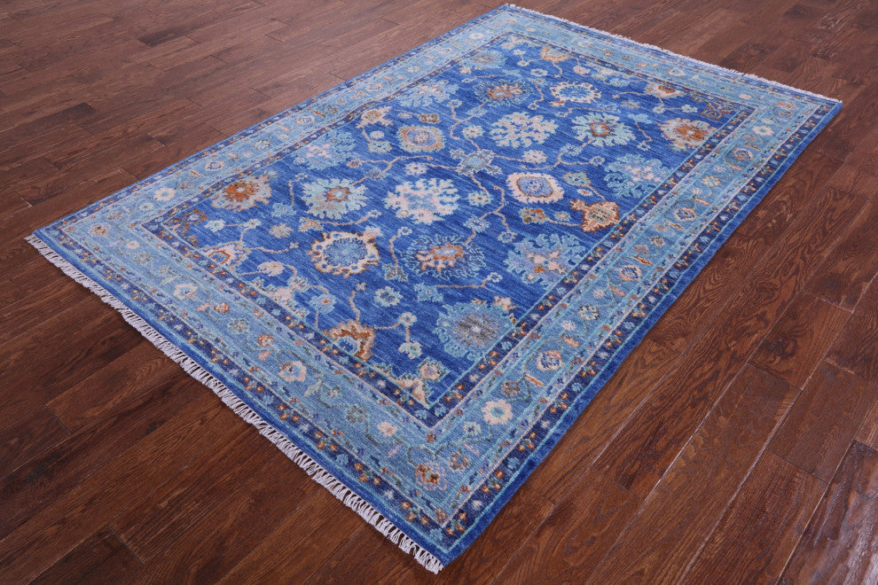 5' 1" X 7' 6" Turkish Oushak Handmade Wool Rug - Q15355