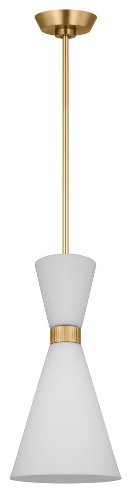 Belcarra Small Pendant, Satin Brass