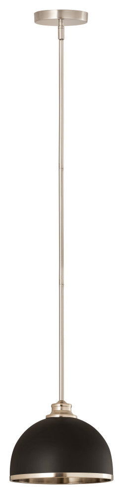 Zlite 1004P10-MB-BN 1-Light Pendant, Matte Black