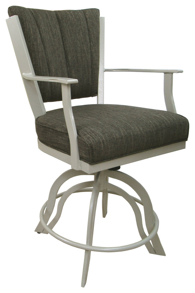 Montana Swivel Tilt Metal 30" Bar Stool or Counter 26" on A Base, Sanora Brown - Beige, 30"