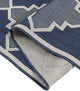 Outdoor Collection Trellis Diamond Rug Geometric Rug, Navy, 7'10"x10'