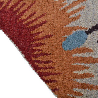 HAND TUFTED WOOL ECO-FRIENDLY AREA RUGS-Octagon,Cream,Floral