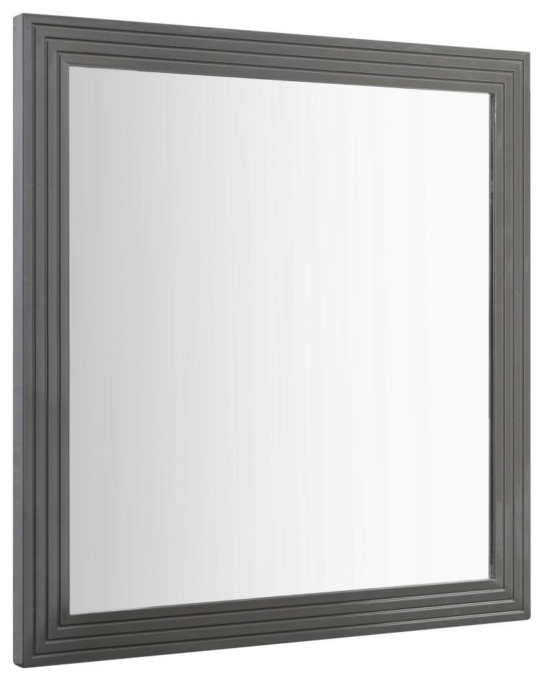 Modrest Splendor Grey High Gloss Slatted MIrror