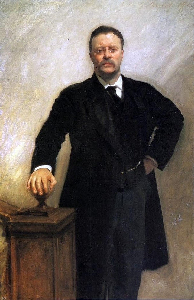 John Singer Sargent President Theodore Roosevelt Gallery Wrapped Canvas Print