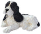 Black and White Cocker Spaniel Puppy Dog Statue Sculpture Figurine