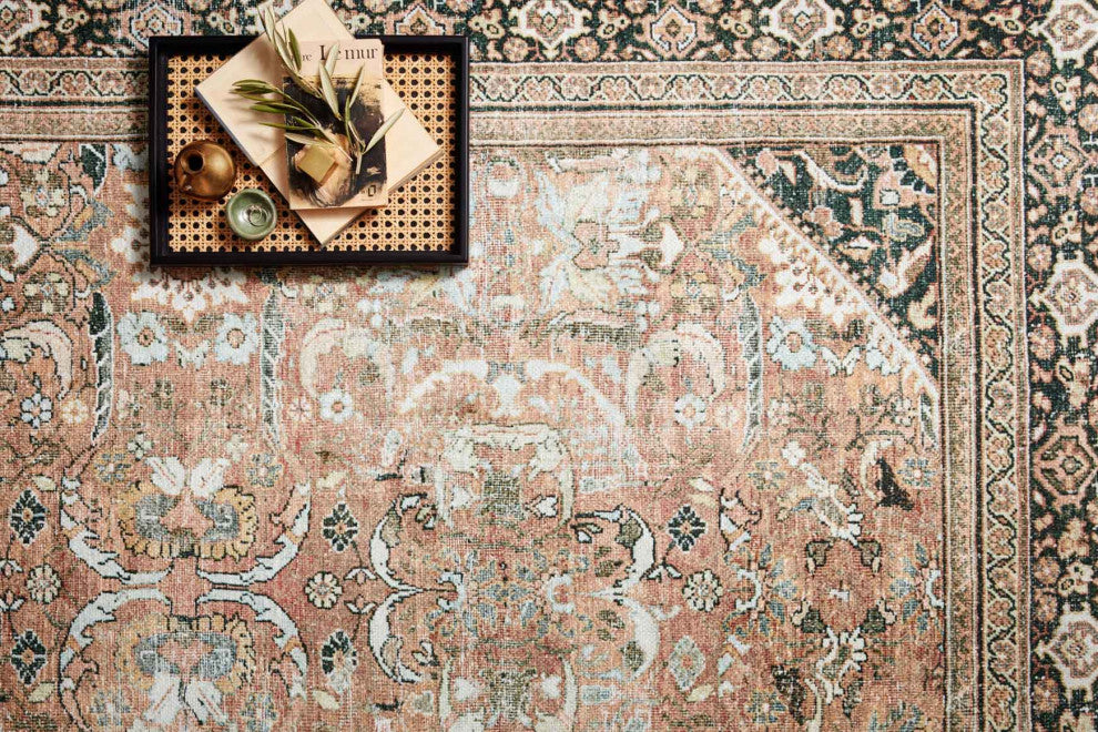 Durable Printed Wynter Area Rug by Loloi, Auburn/Multi, 2'6" x 7'6"