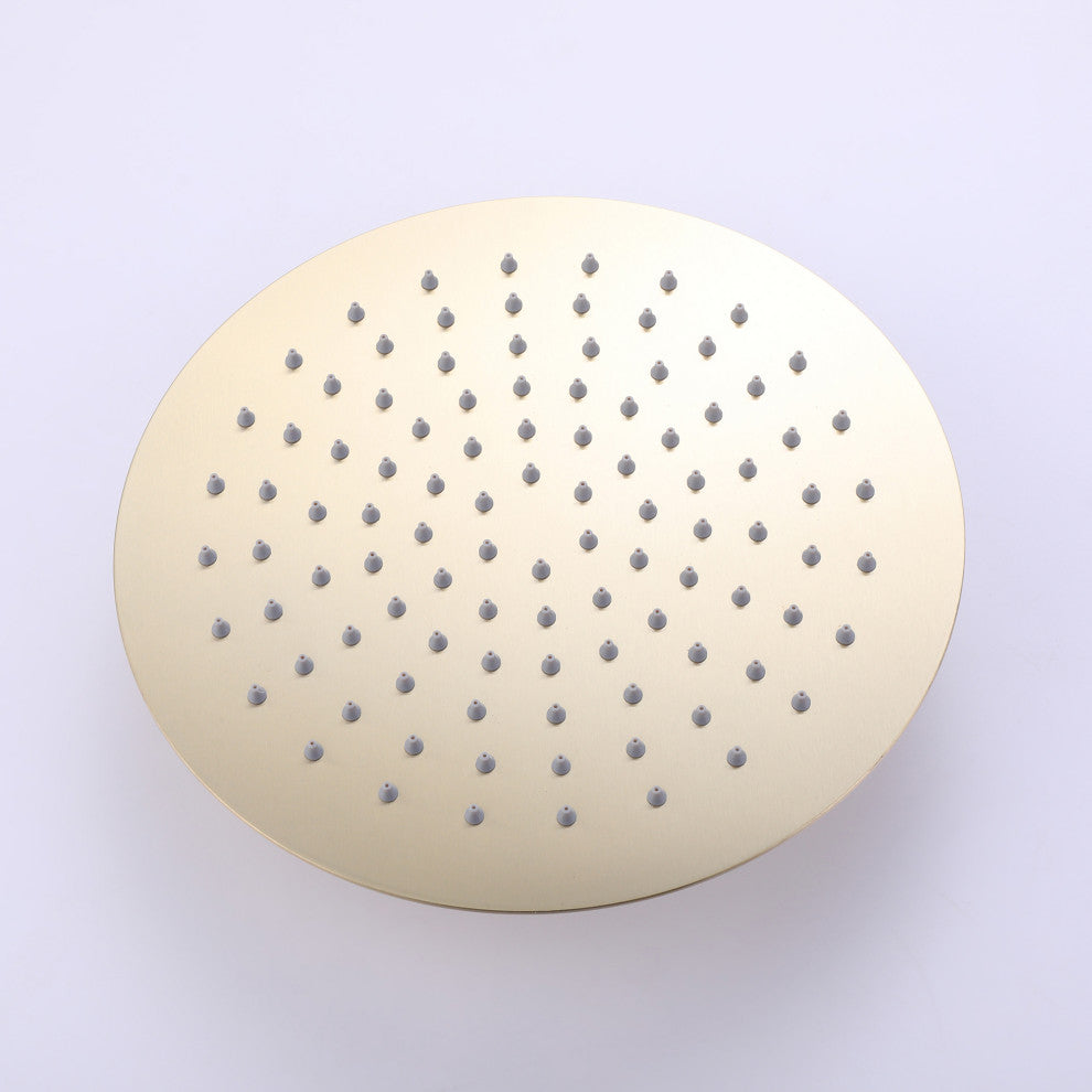 Wall Mounted Rain Shower System with Hand Shower-Includes Rough-in Valve, Brushe