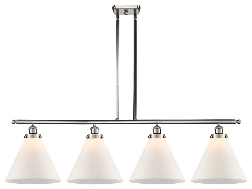 Innovations 916-4I-SN-G41-L Cone 12" 4 Light Island Light, Brushed Satin Nickel