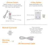 Lightkiwi Lilium 6" Cool White LED Under Cabinet Lighting Standard Kit
