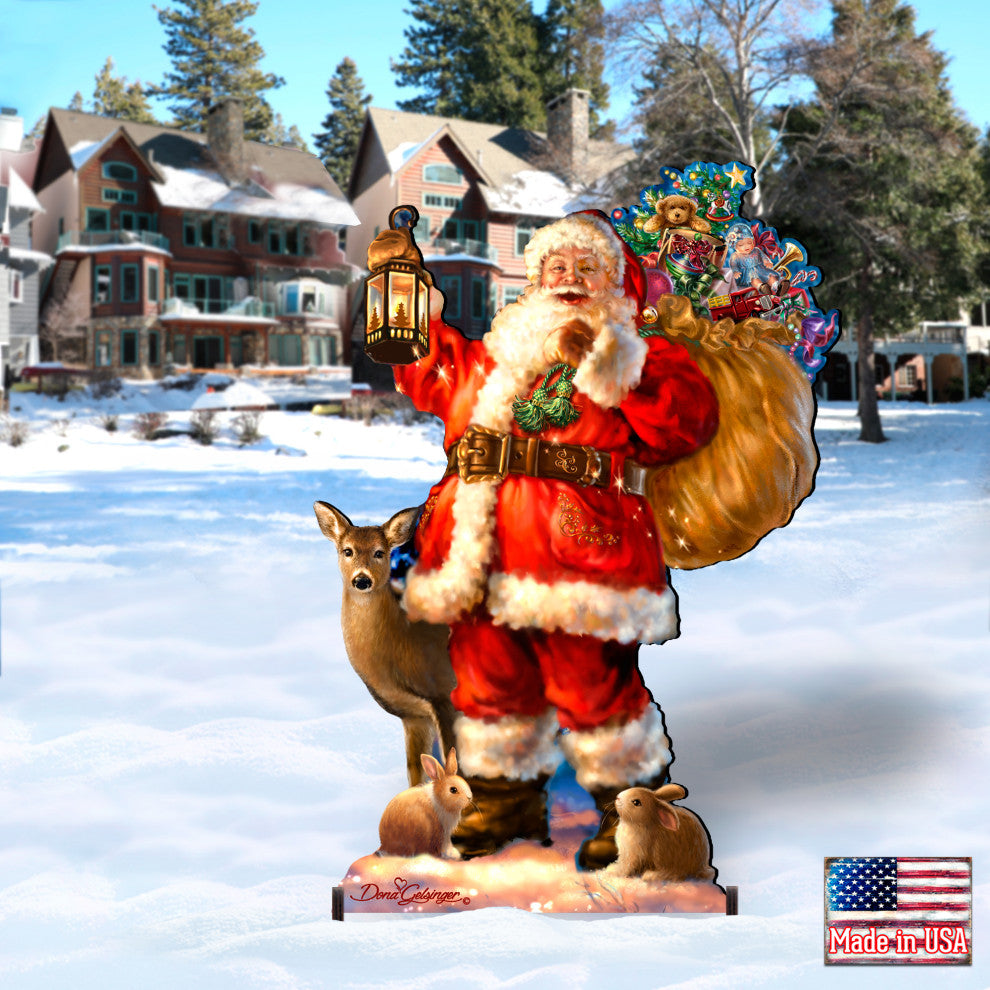 Woodland Santa Home and Outdoor Decor by Dona Gelsinger
