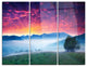 "Blood Red Sky and Green Grass" Photo Metal Wall Art, 3 Panels, 36"x28"