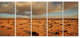 Desert in Western Sahara, Landscape Canvas Art Print, 60"x28", 5 Panels