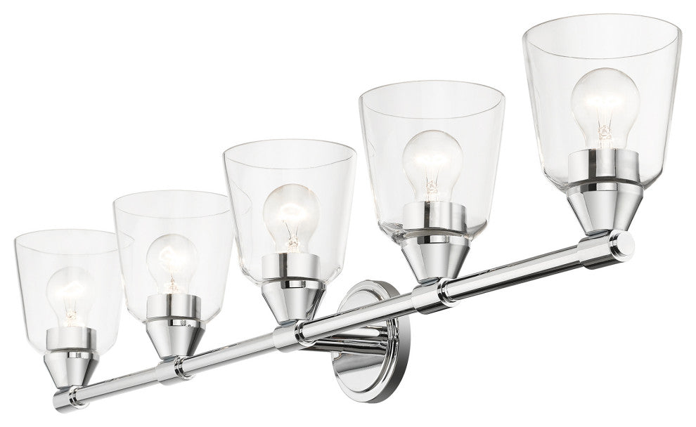 Catania 5-Light Polished Chrome Large Vanity Sconce