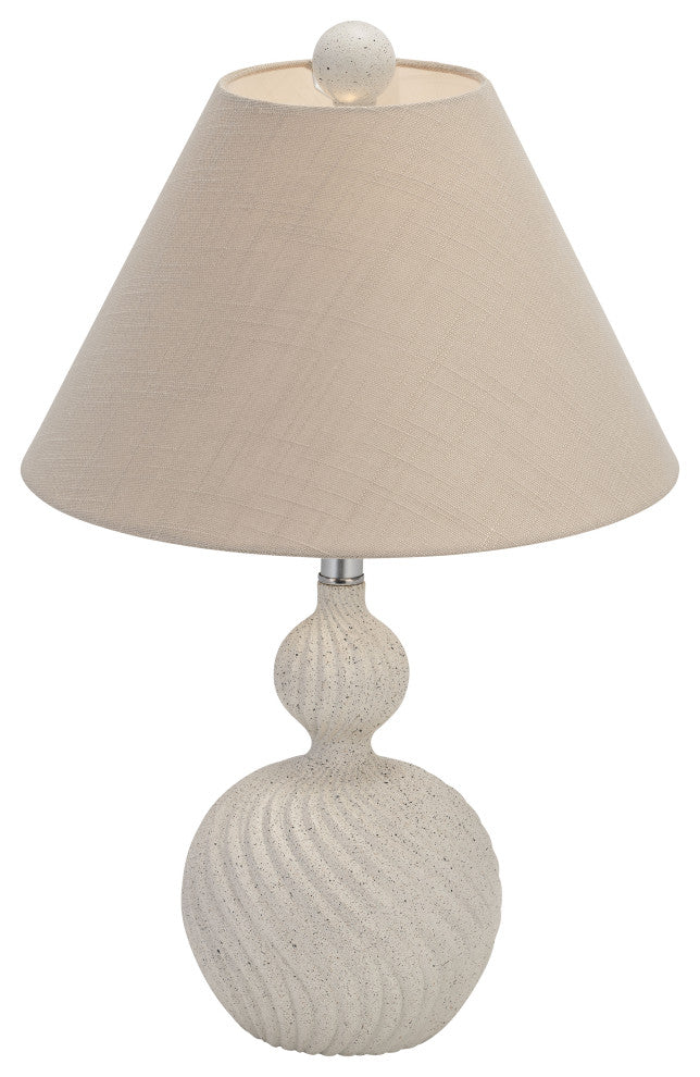 Resin 21" Twist Table Lamp, Cream Speckle