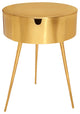 Bali Metal Side Table/Nightstand, Gold