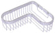 Corner Toiletry Shower Basket, Satin Chrome