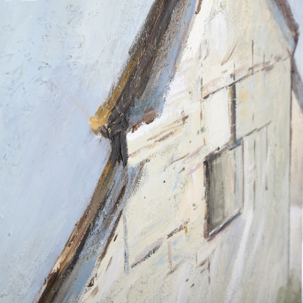 Vintage Farmhouse | Original Hand Painted Canvas | Traditoinal | Wood Stretche