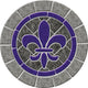 Drop-In Fleur de Lis Stone Vinyl Swimming Pool Mat, 59" X 59"