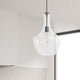 Clear Contemporary Pendant With Matte Black Metal