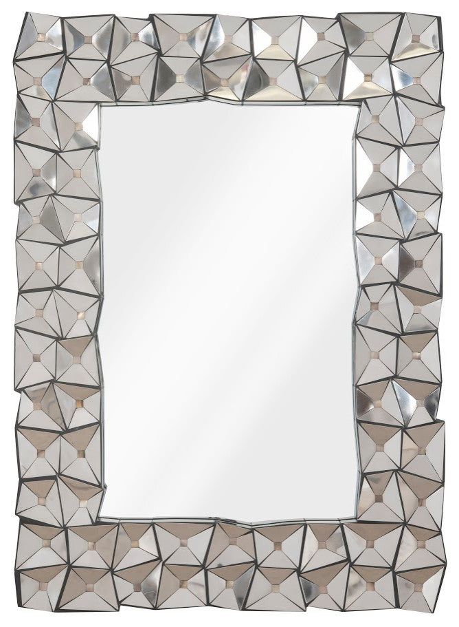 Divot Mirror, Stainless Steel