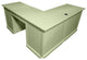 Eagle Furniture Coastal Computer L-Shape Desk, Light Green