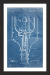 "Street Light 1904 Blueprint" Framed Painting Print