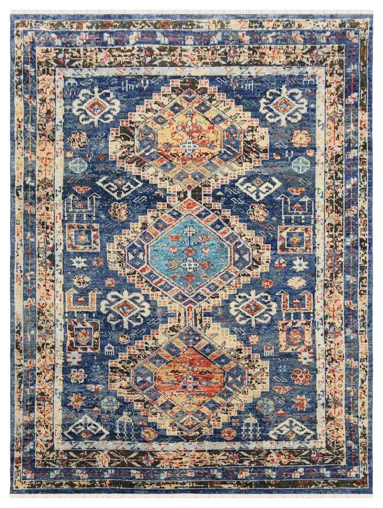 Willow Mohave Area Rug, Blue, 10' x 14', Tribal