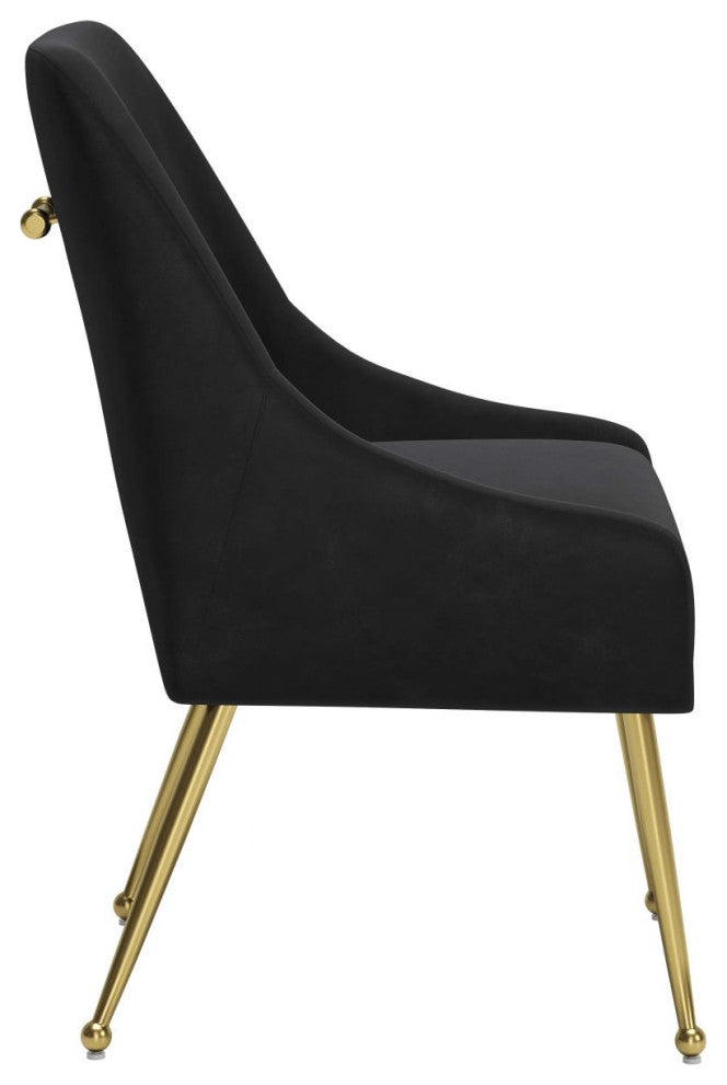 Maxine Dining Chair Black & Gold