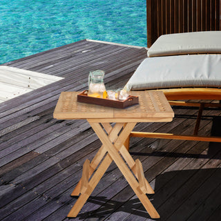 Seven Seas Teak Square Folding Picnic/Side Table