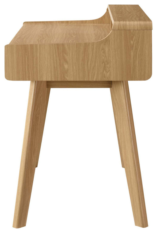 Computer Work Desk, Wood, Brown Oak, Modern, Home Business Office Furniture