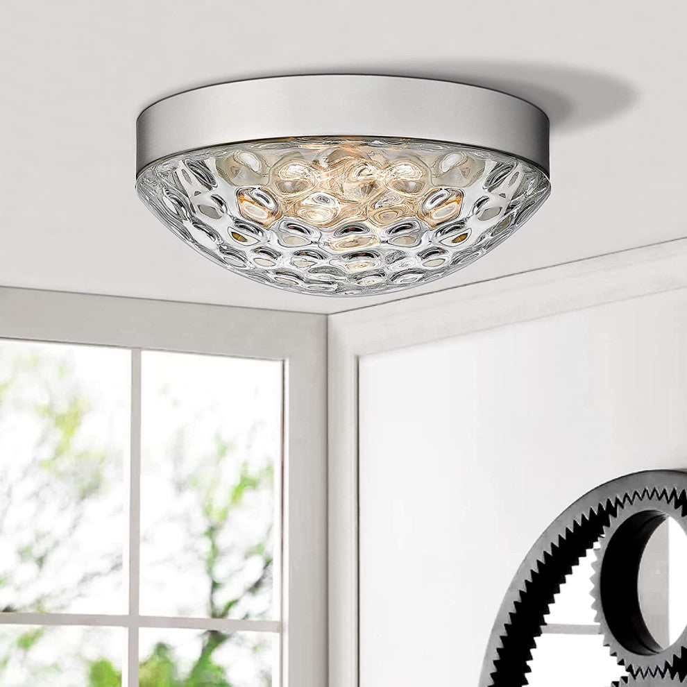 2 Light Industrial Flush Mount Light