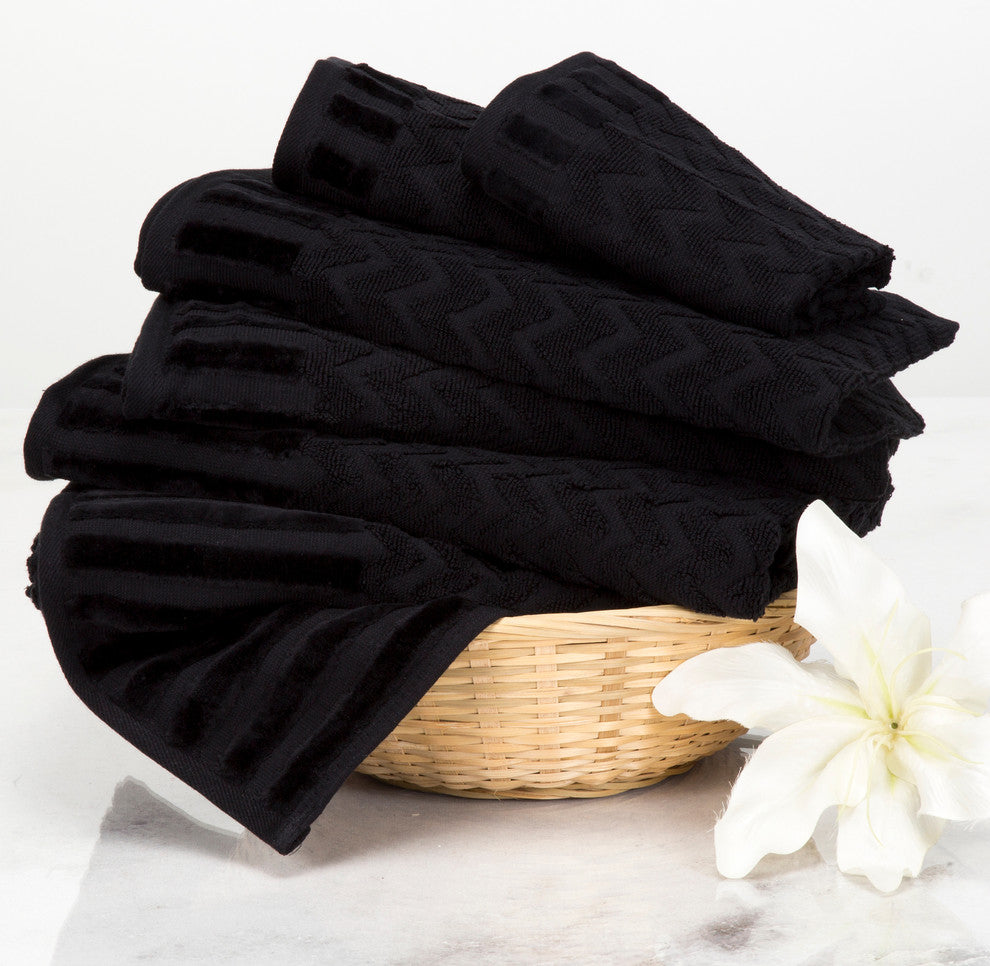 6-Piece Cotton Deluxe Plush Bath Towel Set Lavish Home