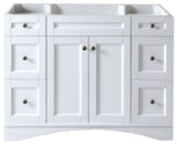 Elise Vanity Base Only, White, 48"
