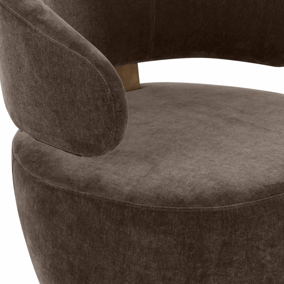 Austin Chocolate Brown Recycled Fabric Swivel Chair Chocolate