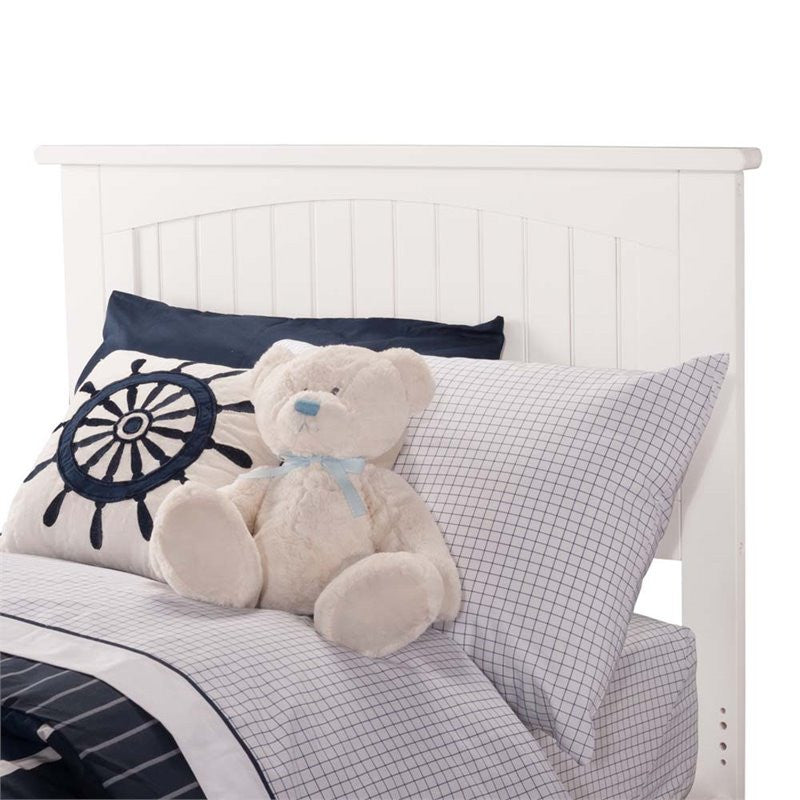 AFI Nantucket Twin Solid Wood Bed with Storage Drawers in White