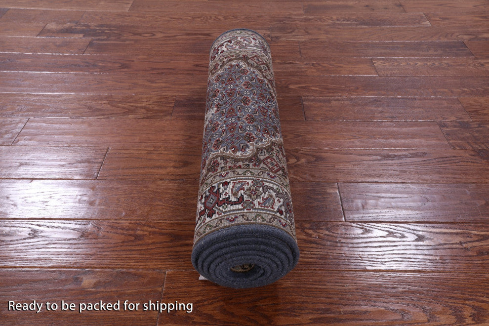 Persian Tabriz Wool and Silk Handmade Runner Rug 2' 7" X 8' 0" Q8940